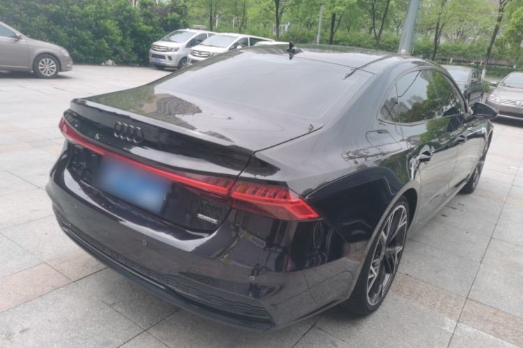 Used Audi A7L 2023 45 TFSI quattro S-line Black Warrior Edition Rear Right 45 Deg