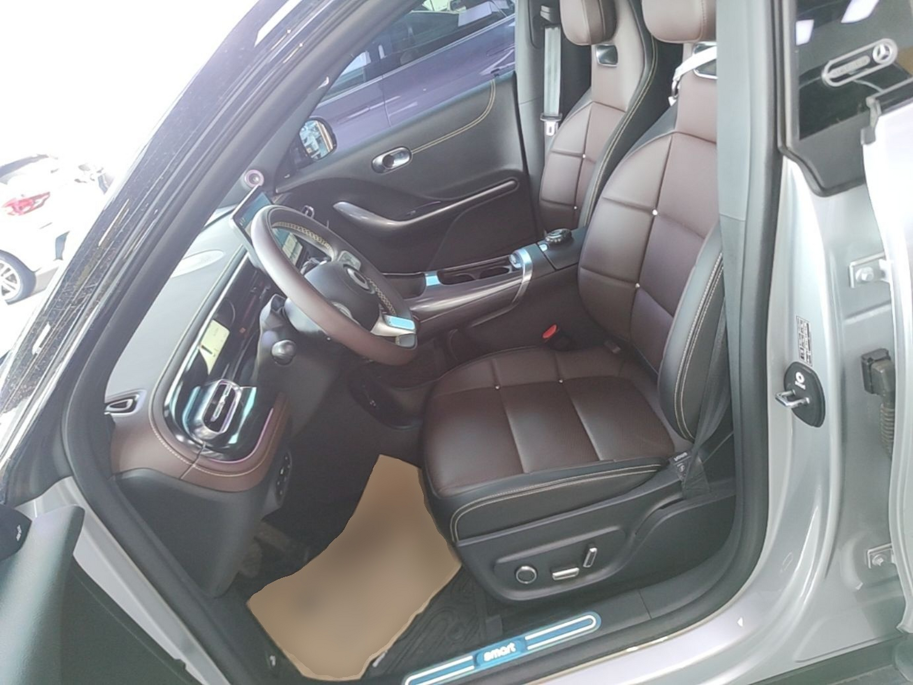 Vordere Reihe im Auto