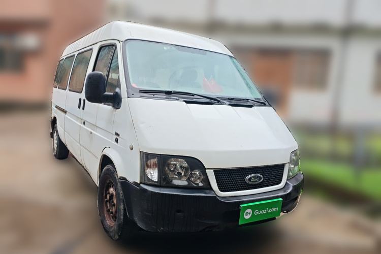 Used Ford Classic Transit 2013 2.8T Refurbished Diesel Ice-White Logistics Vehicle Long Wheelbase Mid-Roof Model JX493ZLQ4 Front Right 45 Deg