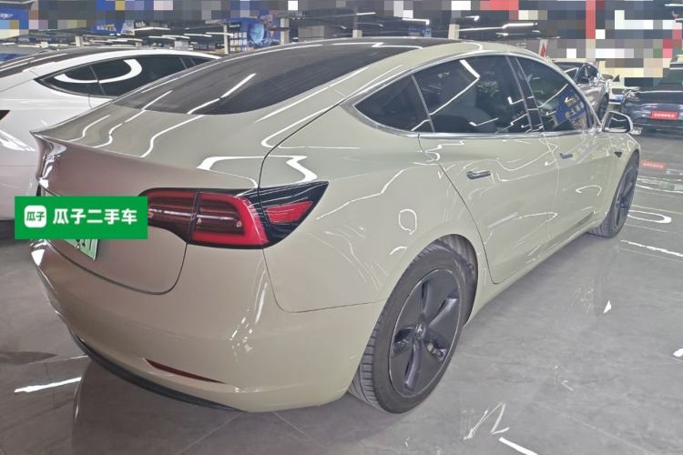 Used Tesla Model 3 2019 Standard Range Rear-Drive Upgraded Version Rear Right 45 Deg