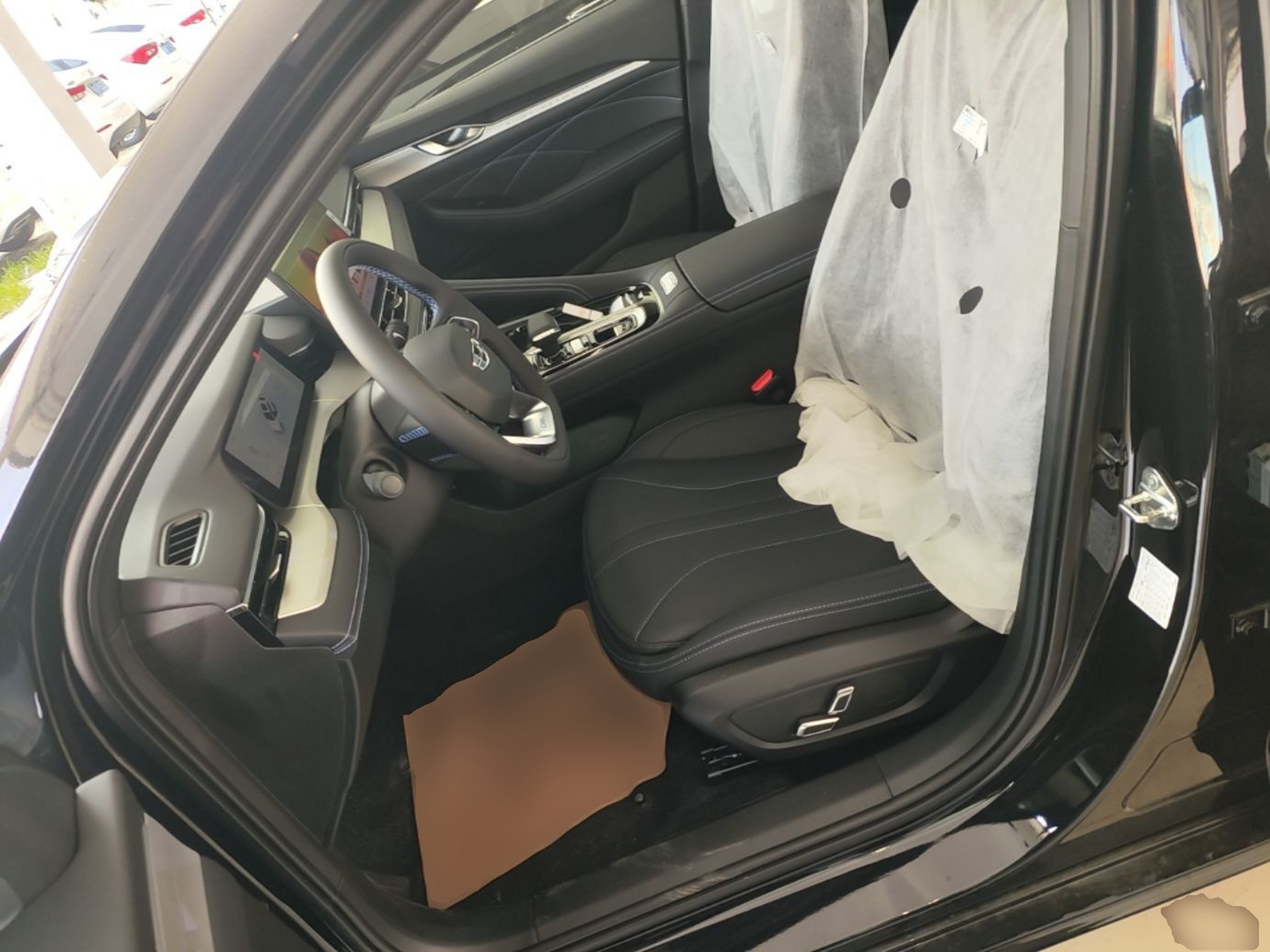 Vordere Reihe im Auto