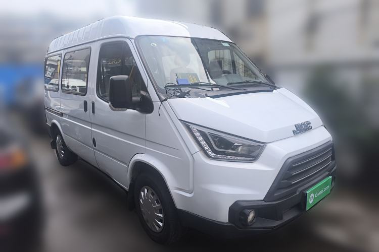 Used JMC Transit 2019 2.8T Commercial Version Short Wheelbase Mid-Roof 6-Seater China VI JX493 Front Right 45 Deg