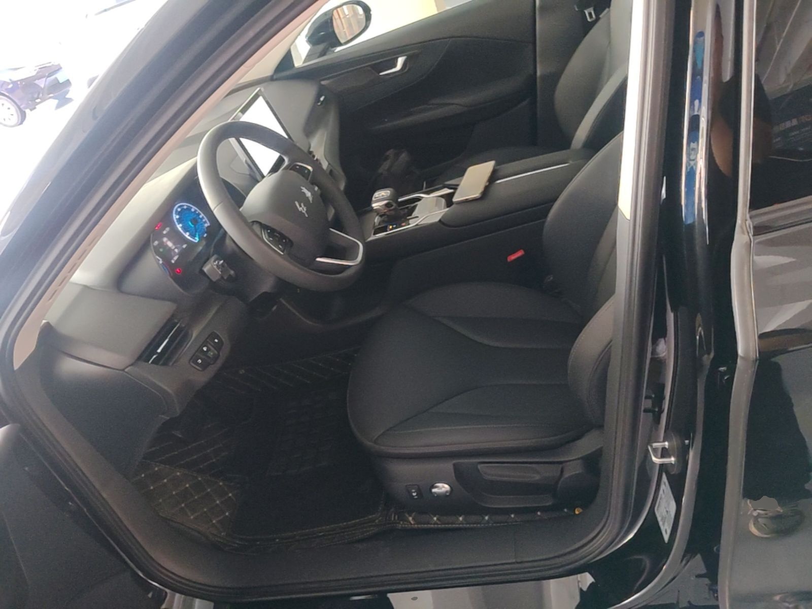 Vordere Reihe im Auto