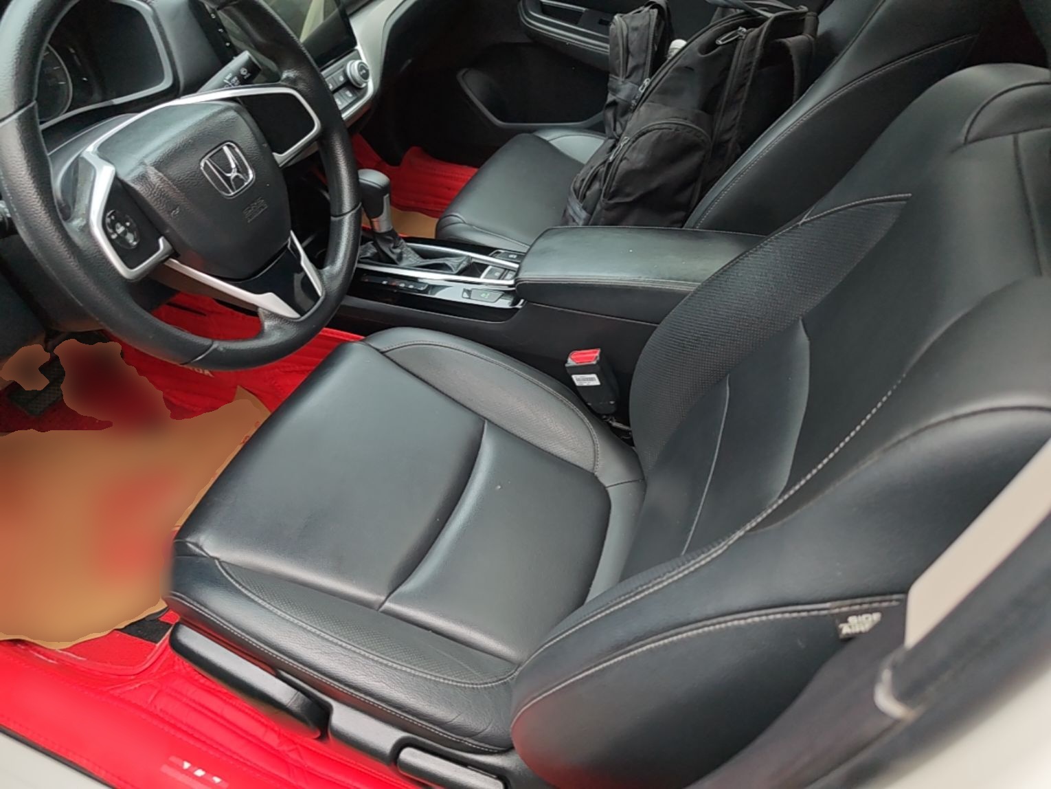 Vordere Reihe im Auto