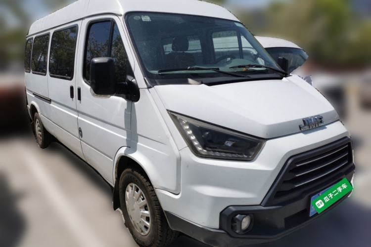 Used JMC Transit 2017 2.8T Commercial Version Long Wheelbase Mid-Roof 6/7/8-Seater JX493 Front Right 45 Deg
