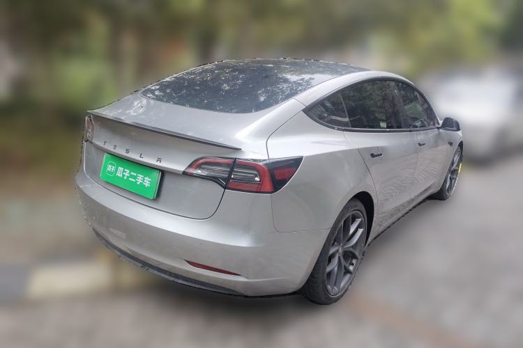 Used Tesla Model 3 2022 Performance High-Performance All-Wheel-Drive Version Rear Right 45 Deg