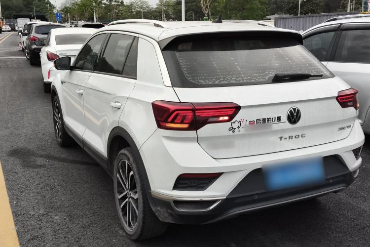 Used Volkswagen T-ROC 2021 280TSI DSG Two-Wheel Drive Comfort Connect Edition Rear Left 45 Deg
