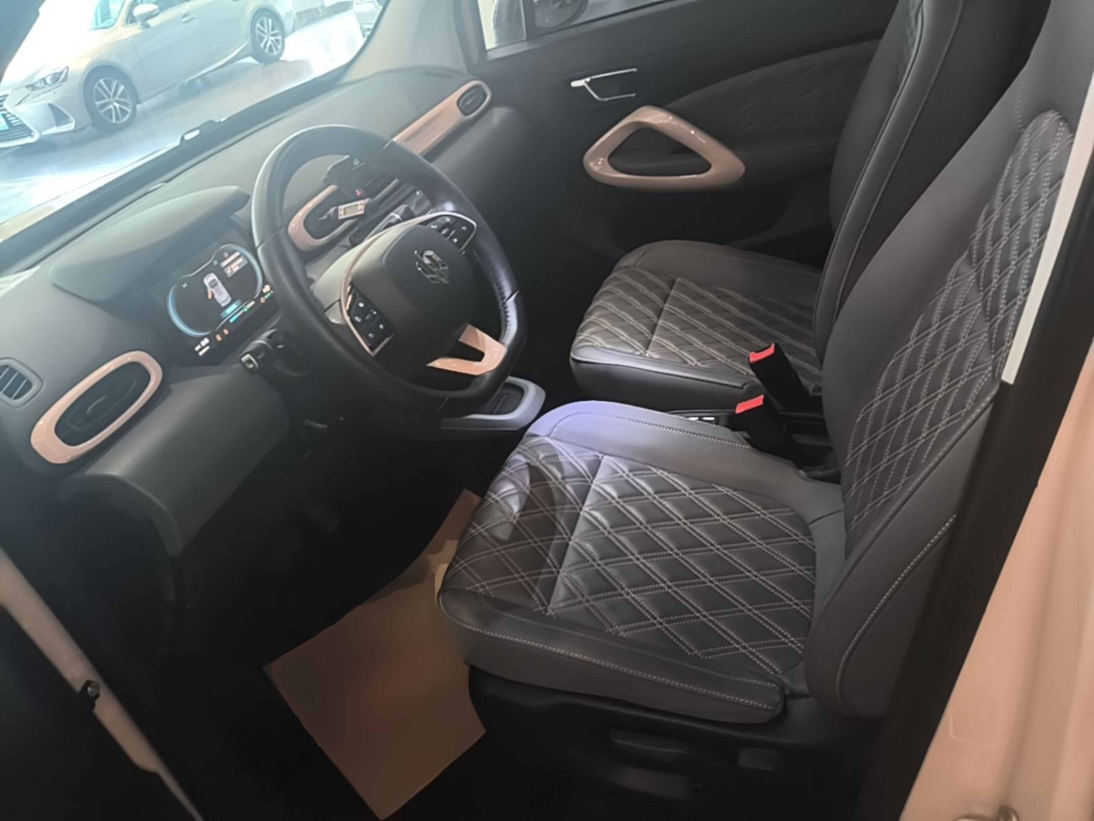 Vordere Reihe im Auto