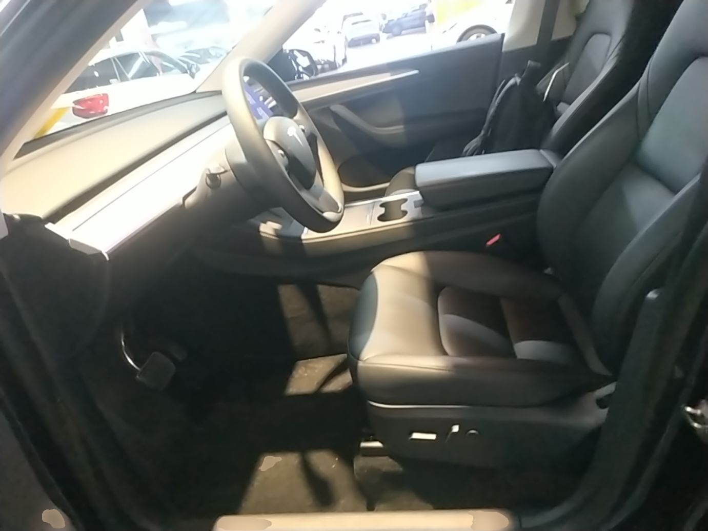 A primeira fila do carro