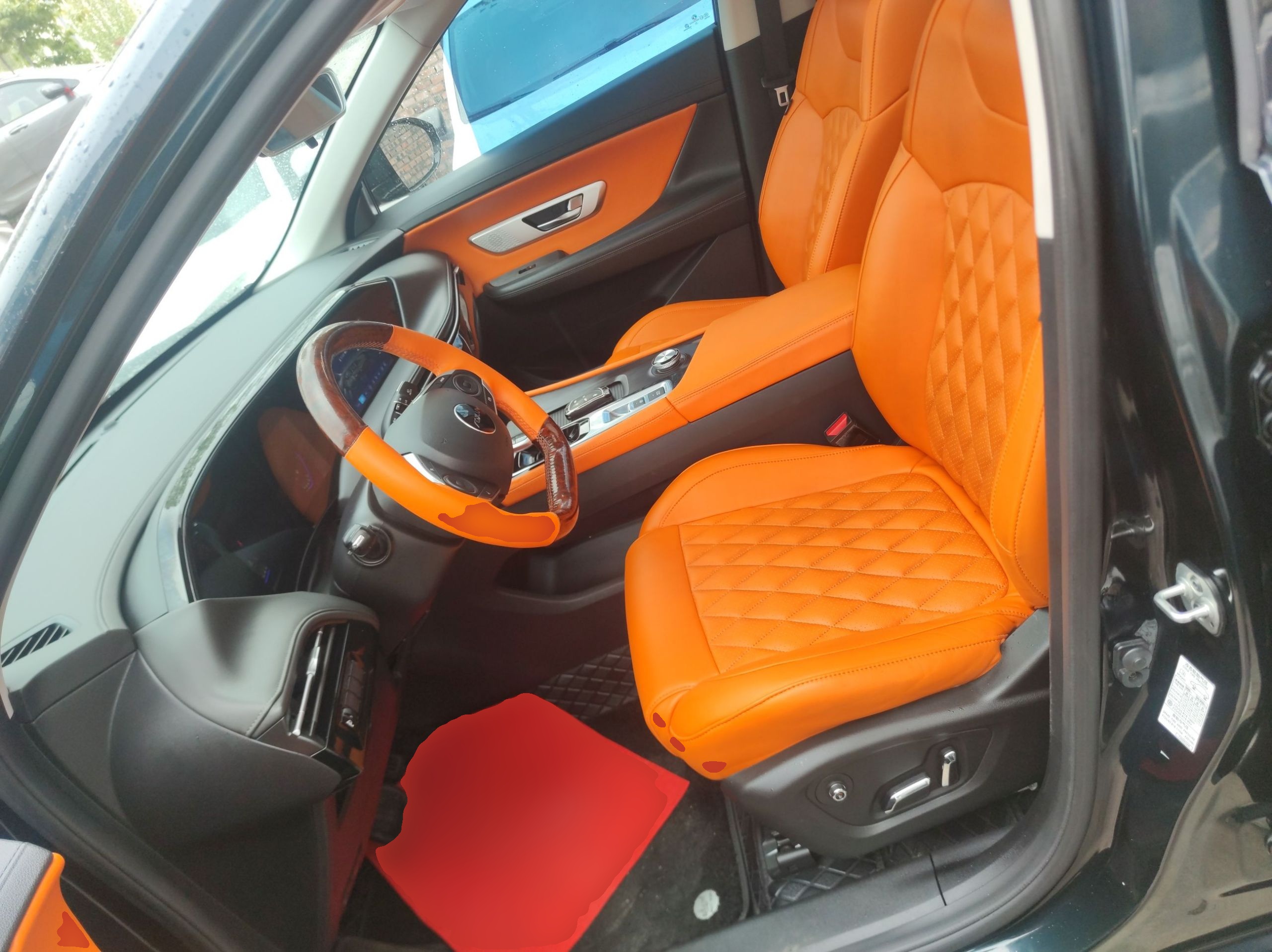 المقاعد الأمامية داخل السيارة