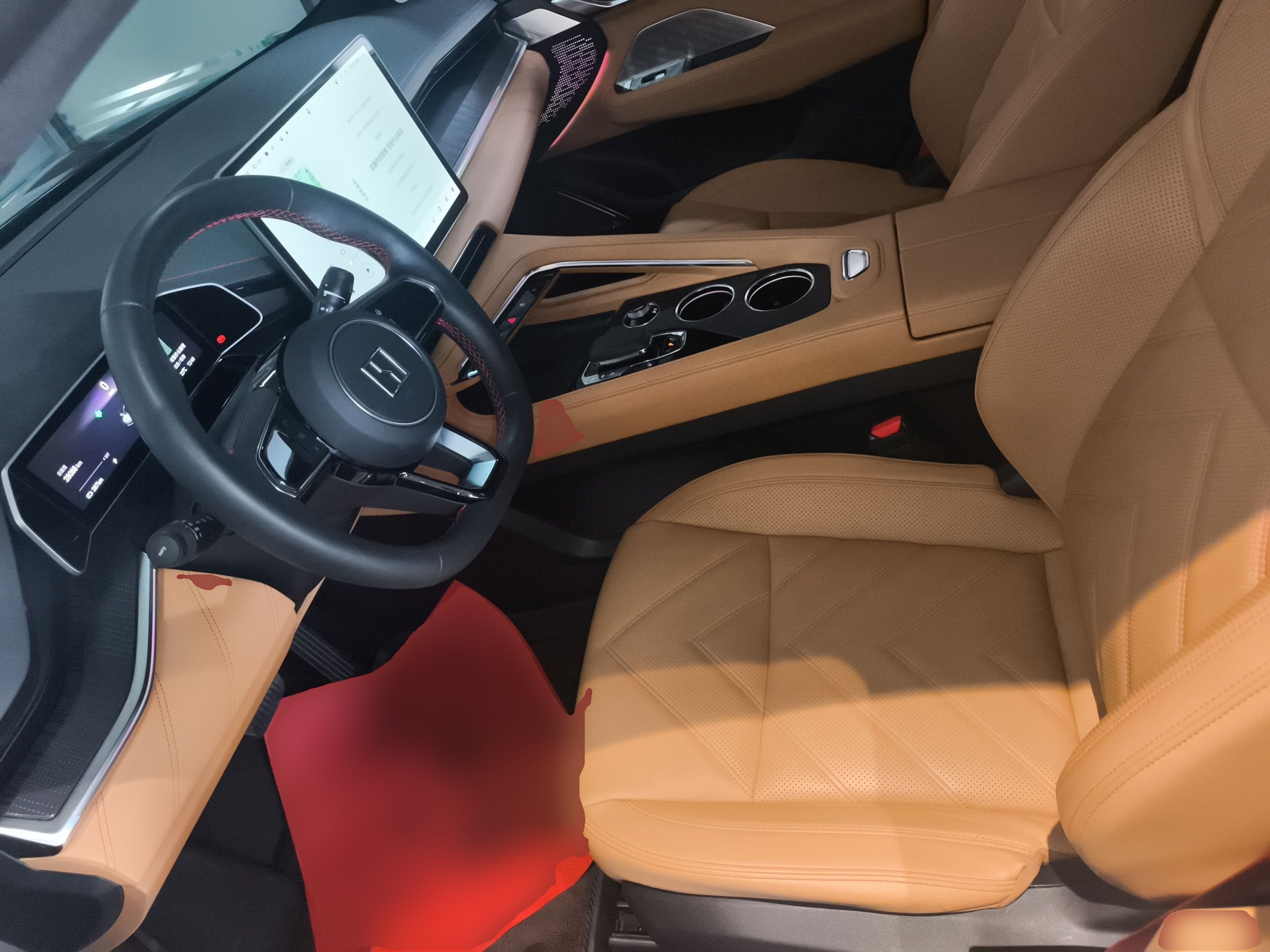 المقاعد الأمامية داخل السيارة