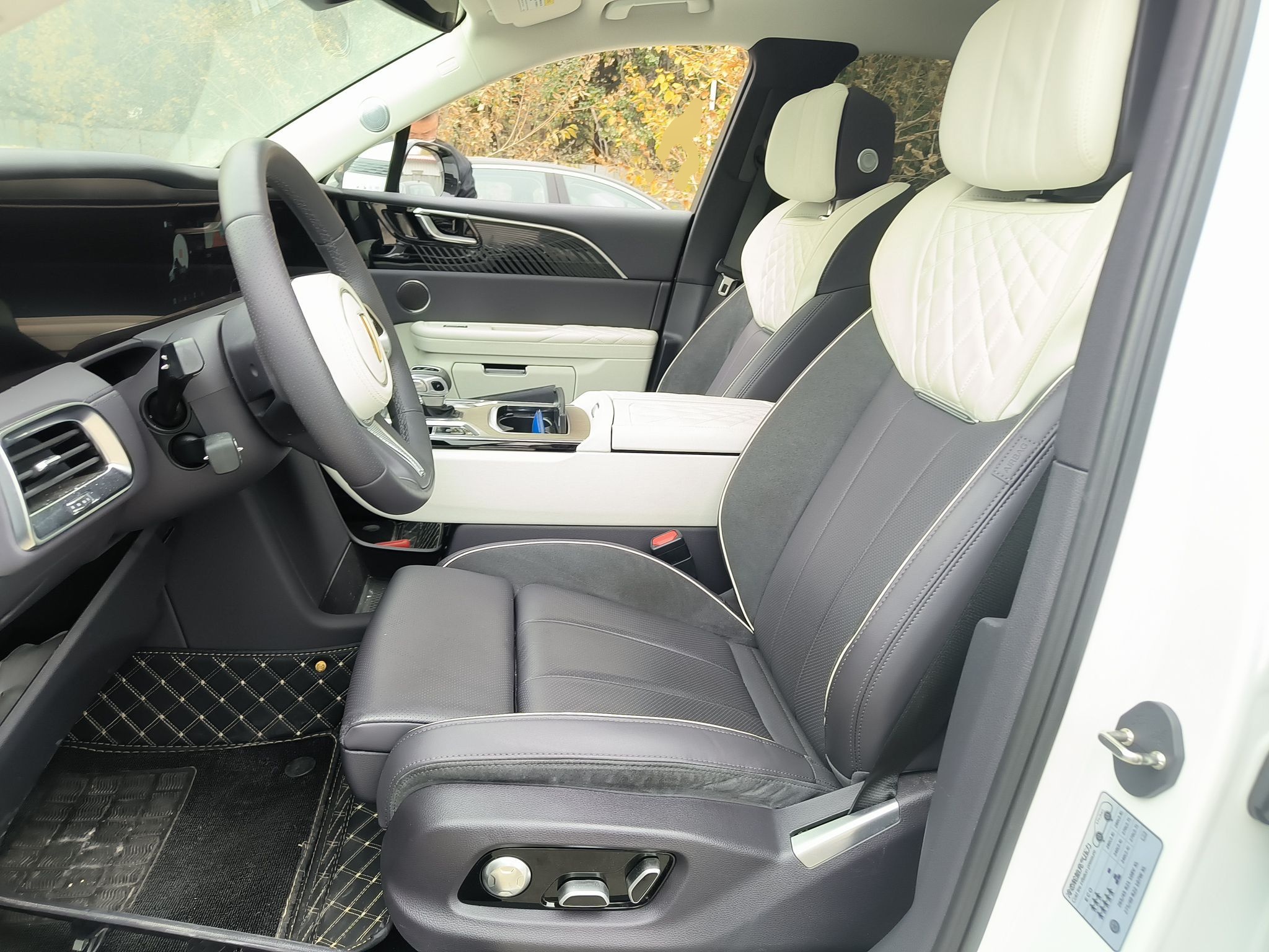 المقاعد الأمامية داخل السيارة