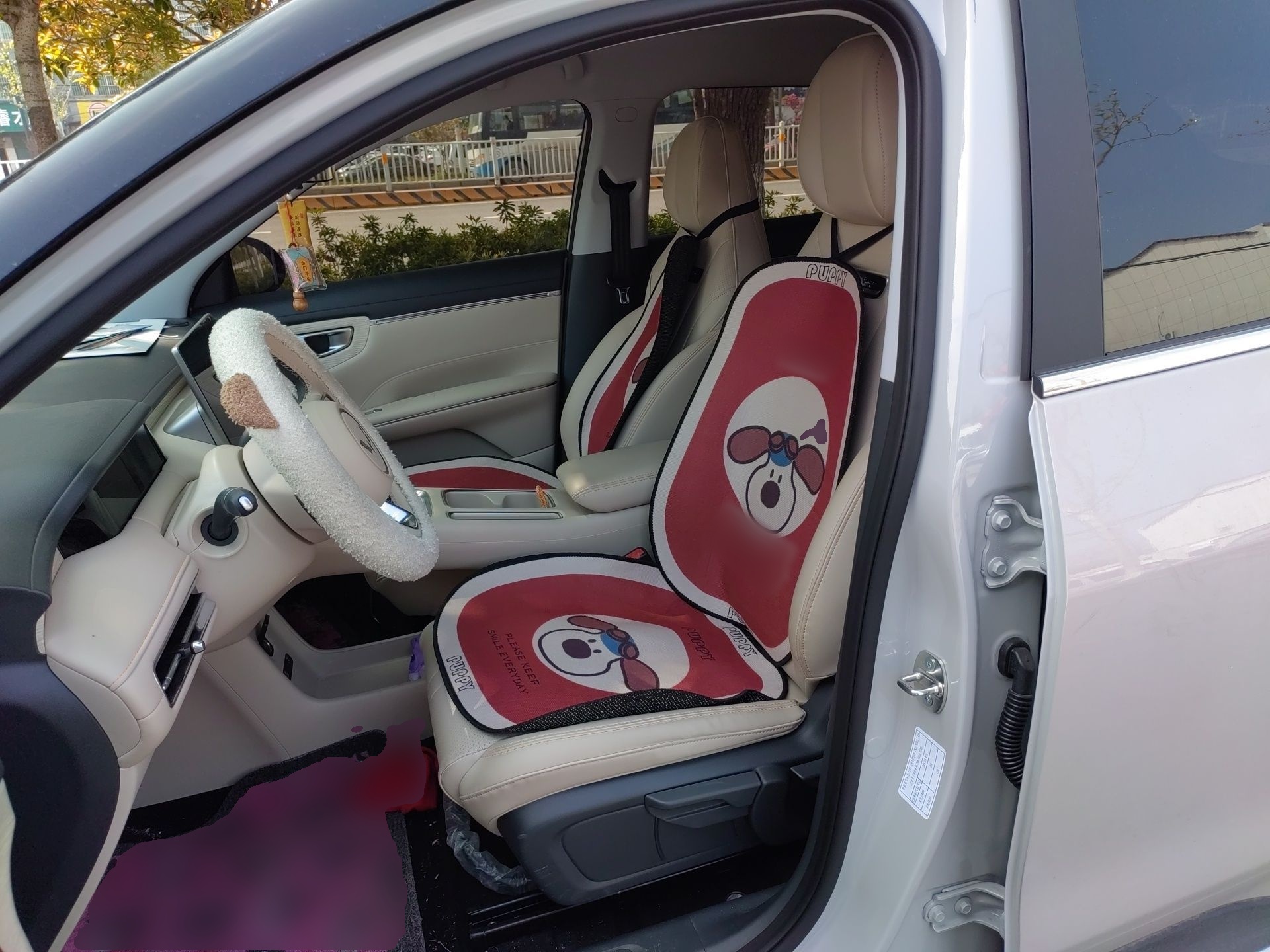 المقاعد الأمامية داخل السيارة