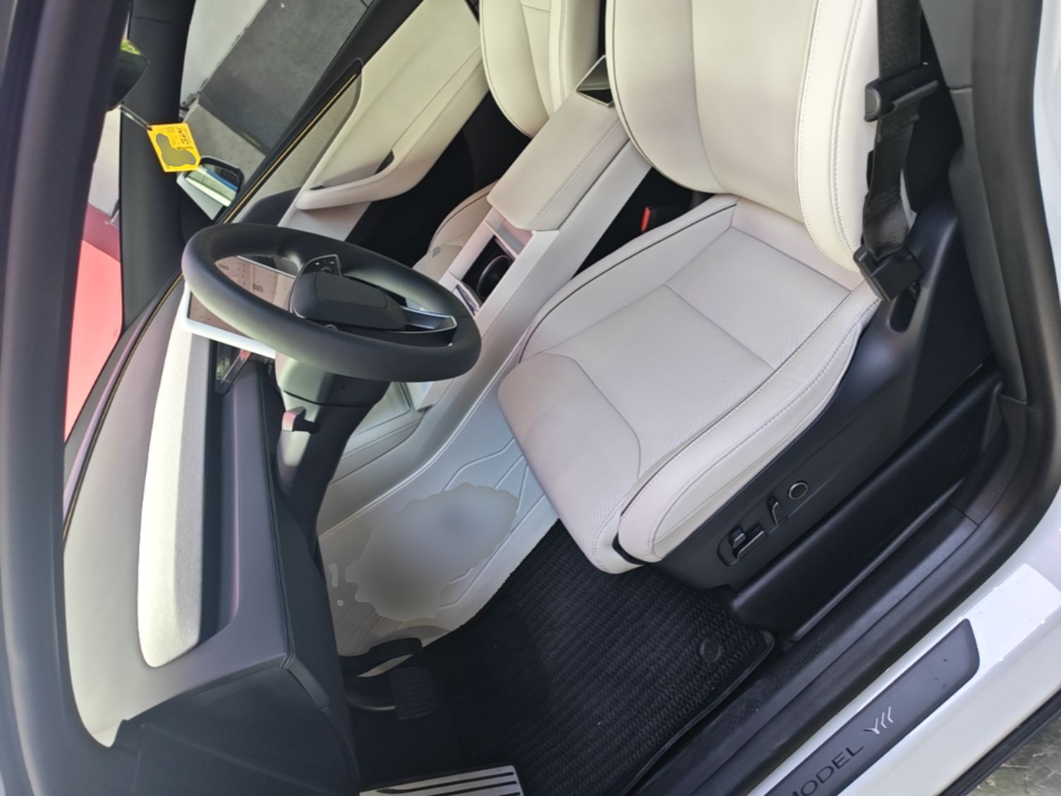 Vordere Reihe im Auto