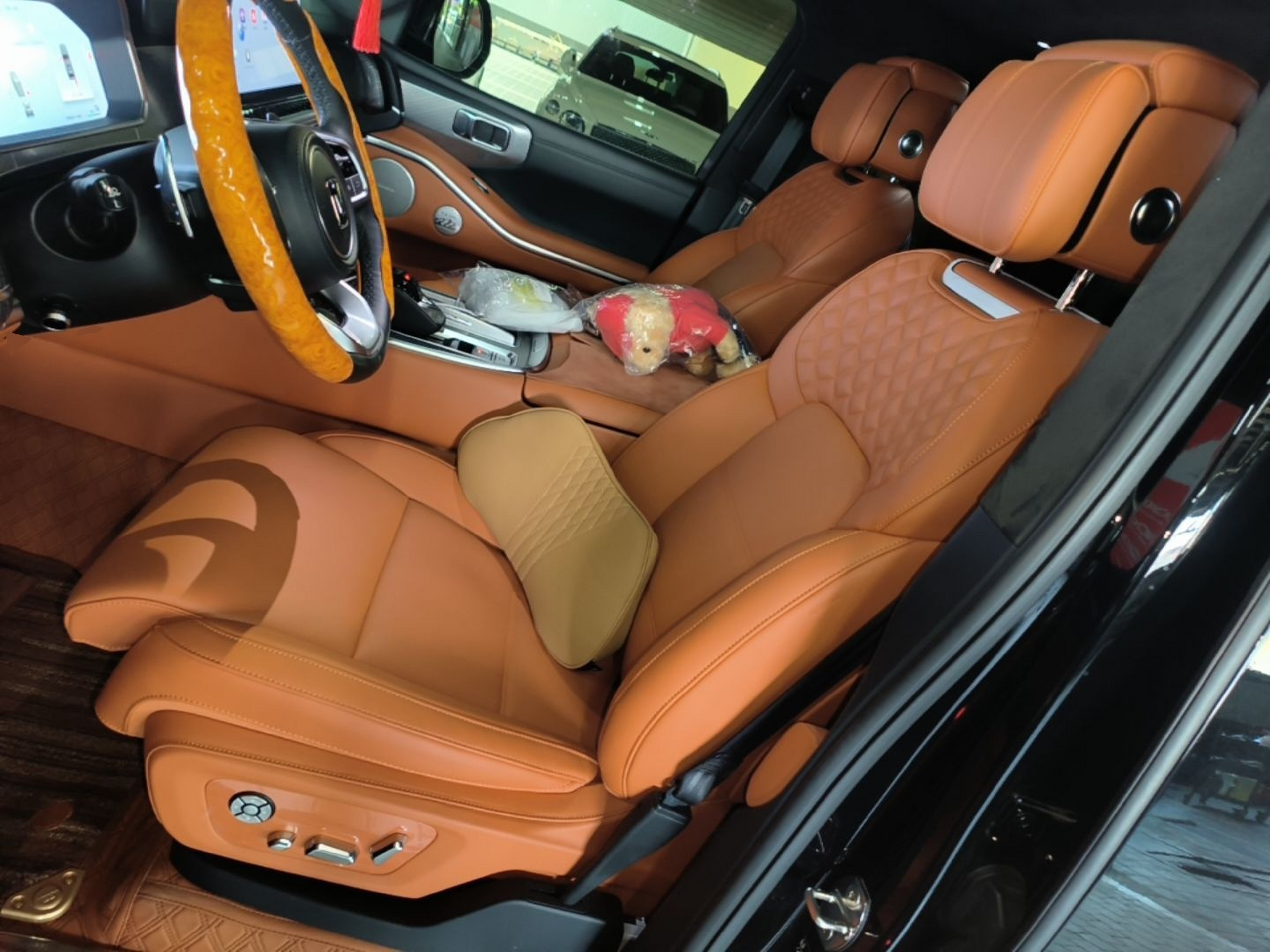 Vordere Reihe im Auto
