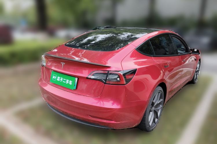 Used Tesla Model 3 2021 Revised Version II – Performance High-Performance All-Wheel-Drive Edition Rear Right 45 Deg