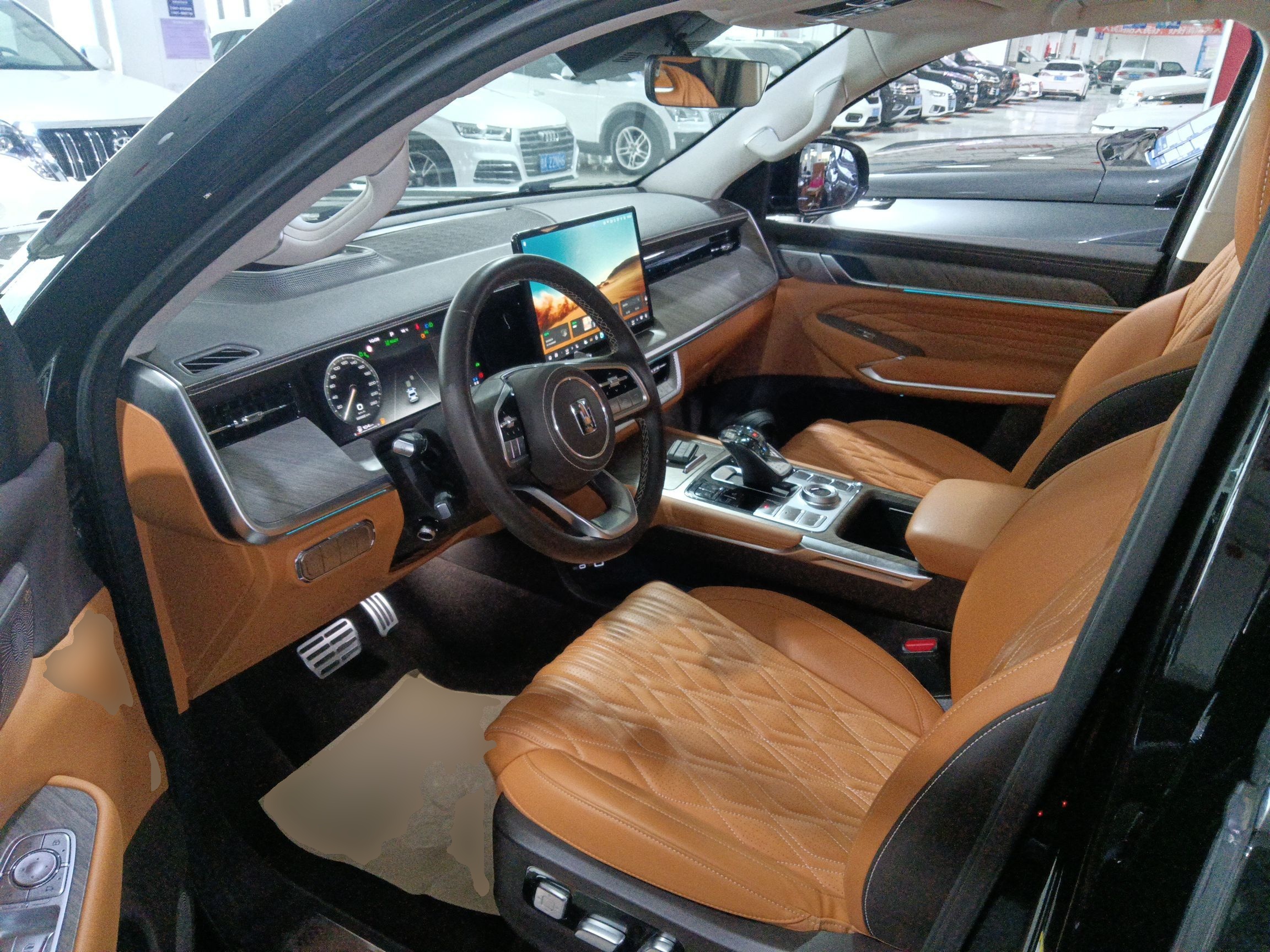 المقاعد الأمامية داخل السيارة