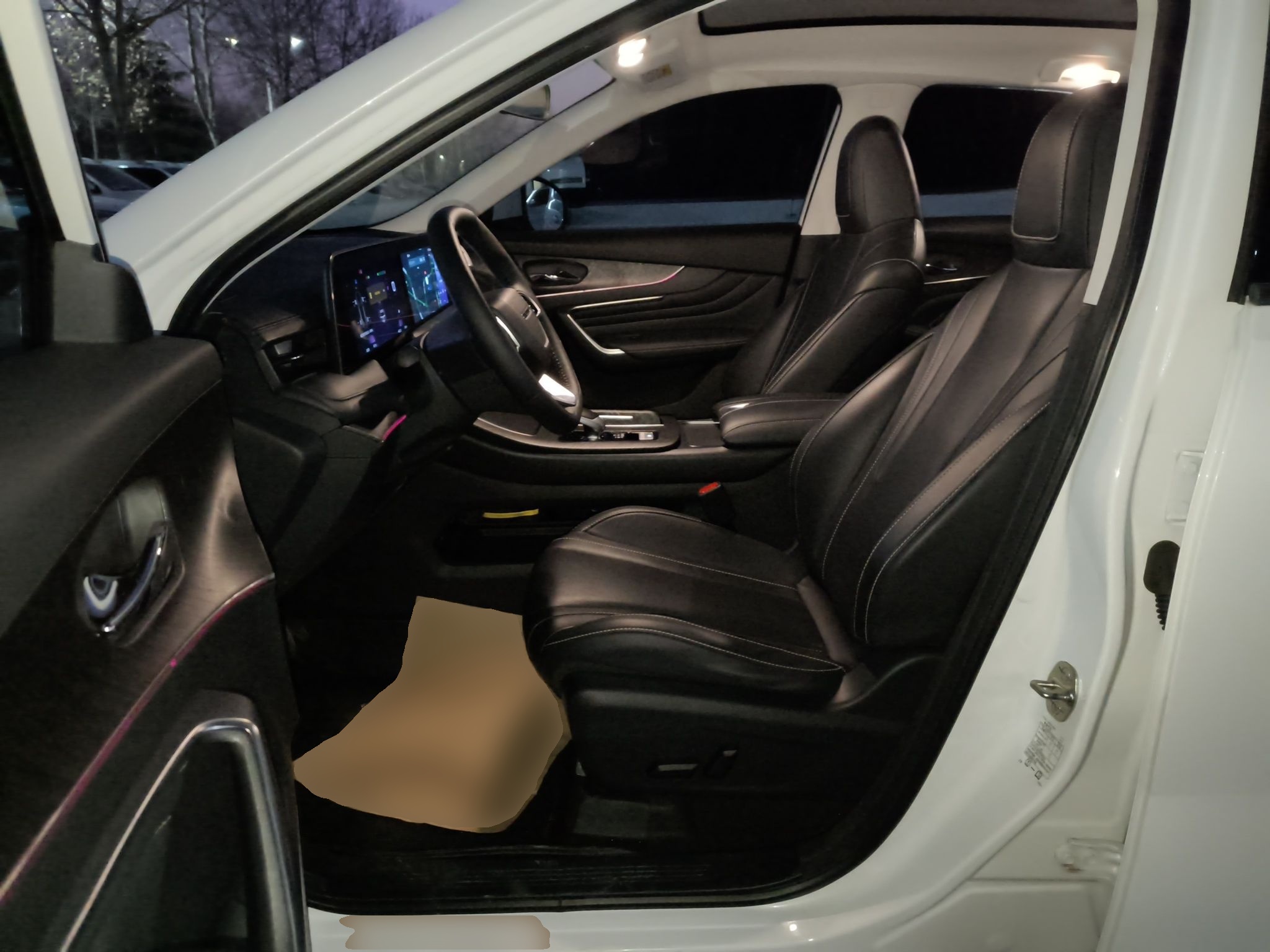 المقاعد الأمامية داخل السيارة