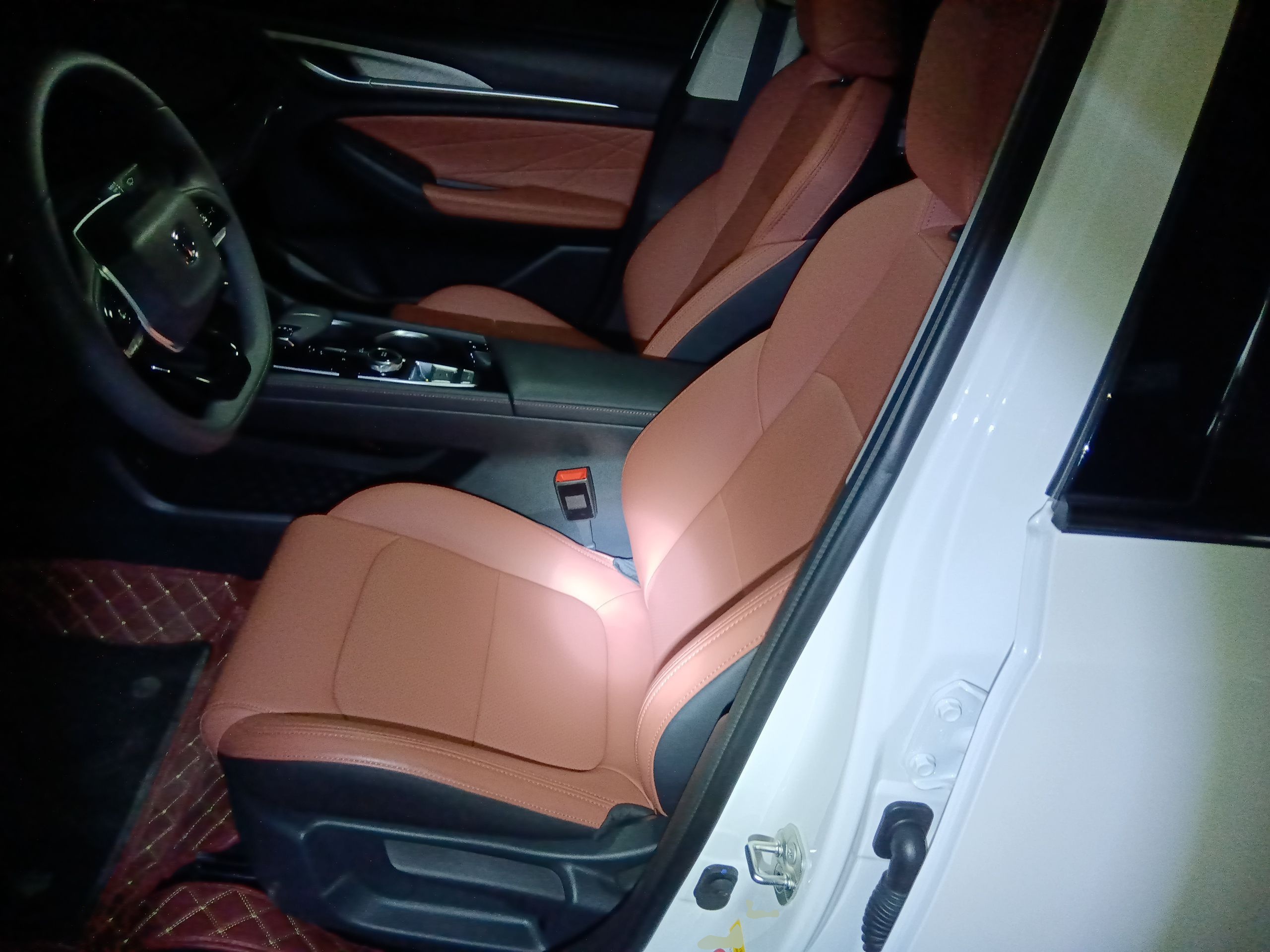 المقاعد الأمامية داخل السيارة