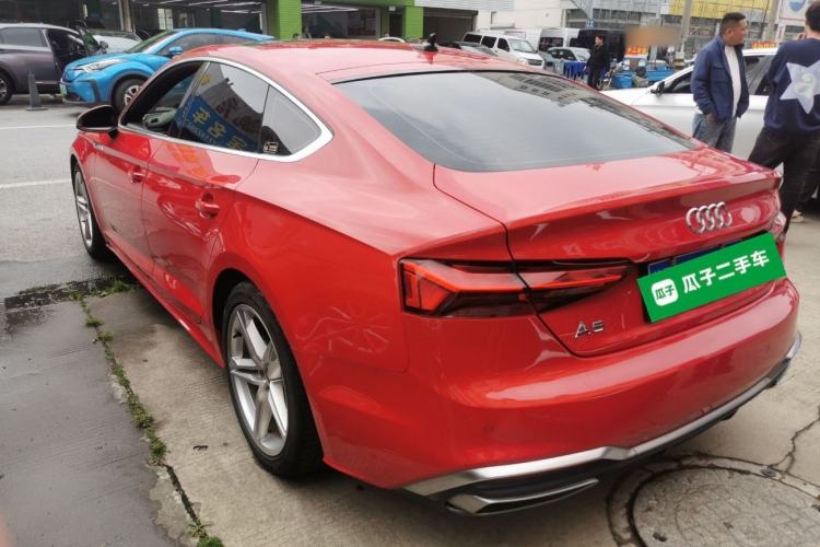 Used Audi A5 2021 Sportback 40 TFSI Fashionable and Dynamic Model Rear Left 45 Deg