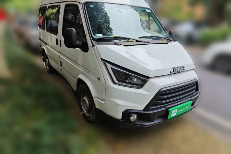 Used JMC Transit 2019 2.8T Commercial Version Short Wheelbase Mid-Roof 6-Seater China VI JX493 Front Right 45 Deg