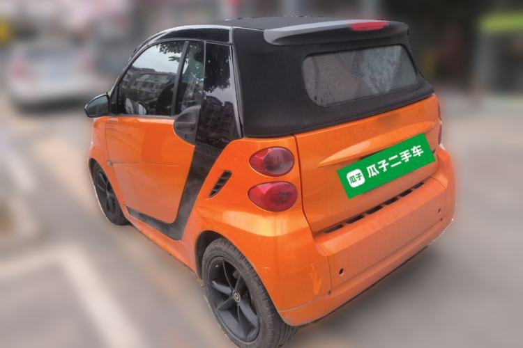 Used smart fortwo 2011 1.0 MHD Convertible Orange Edition Rear Left 45 Deg