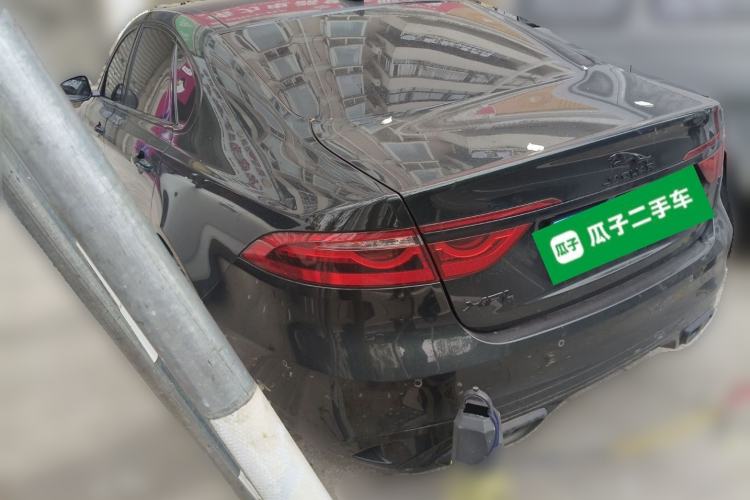 Used Jaguar XFL 2021 XFL 2.0T P250 All-Wheel-Drive Shimmering Black Sport Edition Rear Left 45 Deg