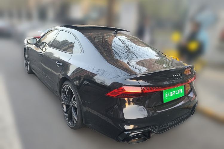 Used Audi A7L 2024 45 TFSI quattro S-line Black Warrior Edition Rear Left 45 Deg