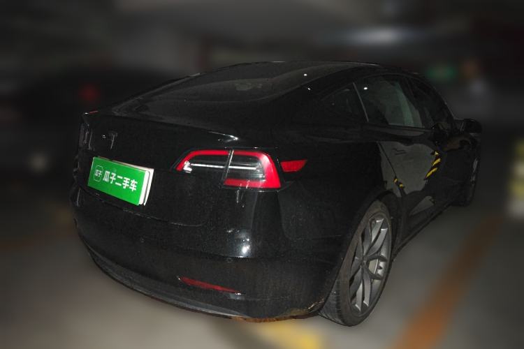 Used Tesla Model 3 2021 Performance High-Performance All-Wheel-Drive Version Rear Right 45 Deg