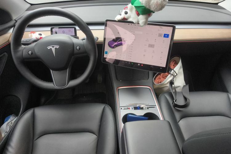 Used Tesla Model Y 2021 Standard Range Rear-Wheel Drive Version Center Console