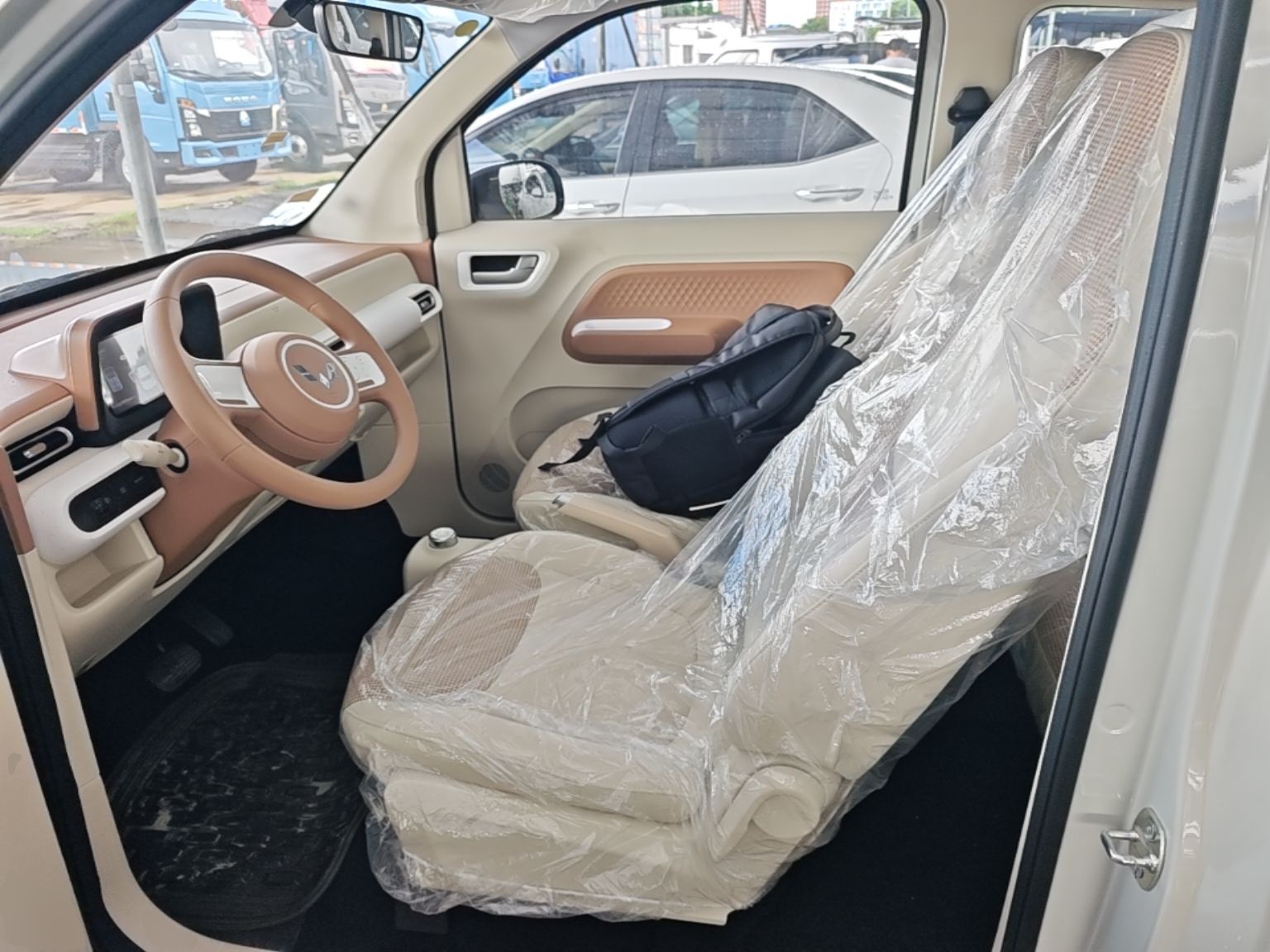 Vordere Reihe im Auto