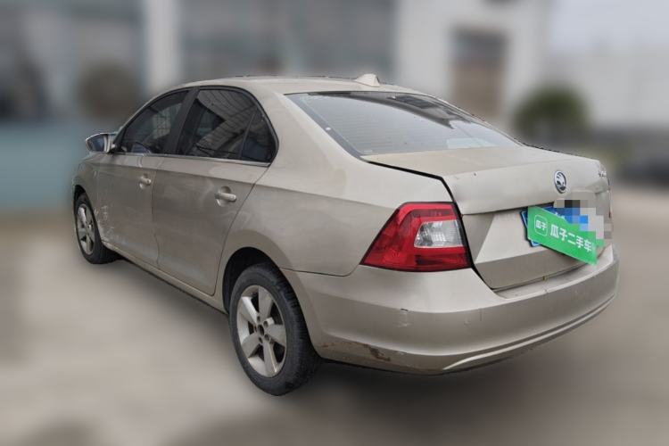 Used Skoda Rapid 2013 1.6L Automatic Smart Selection Model Rear Left 45 Deg