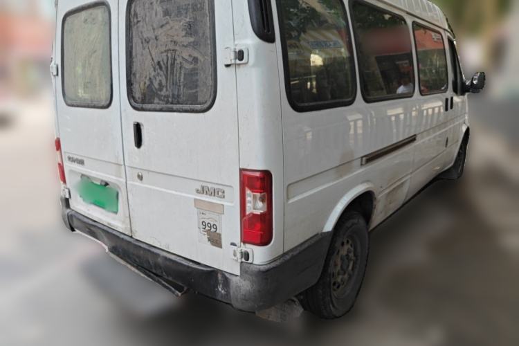 Used JMC Transit 2019 2.8T Commercial Version Long Wheelbase Mid-Roof 6-Seater Rear Single Tire China VI Emission Standard – JX493 Rear Right 45 Deg