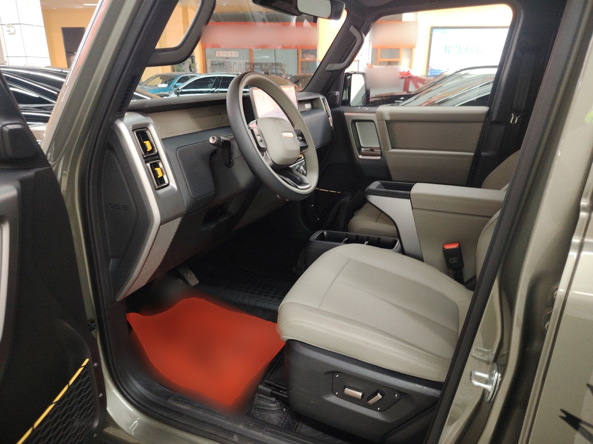 المقاعد الأمامية داخل السيارة