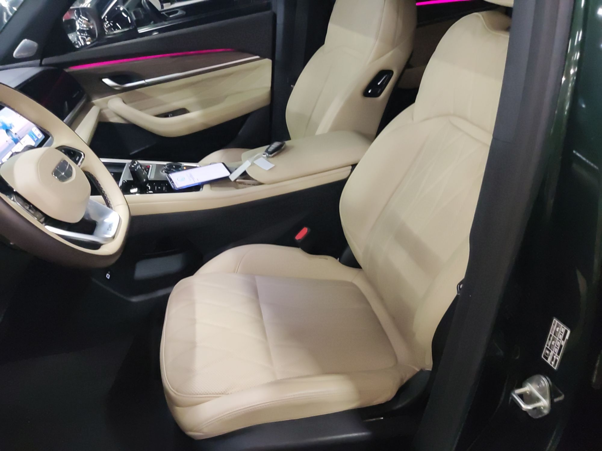 المقاعد الأمامية داخل السيارة