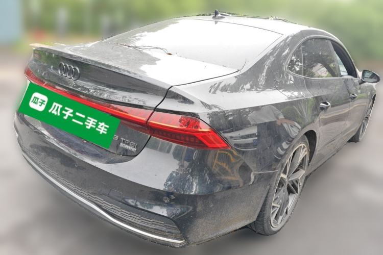 Used Audi A7L 2022 45 TFSI quattro S-line Black Warrior Edition Rear Right 45 Deg