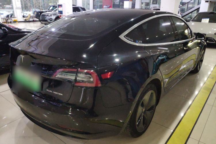 Used Tesla Model 3 2019 Long-Range All-Wheel-Drive Version Rear Right 45 Deg