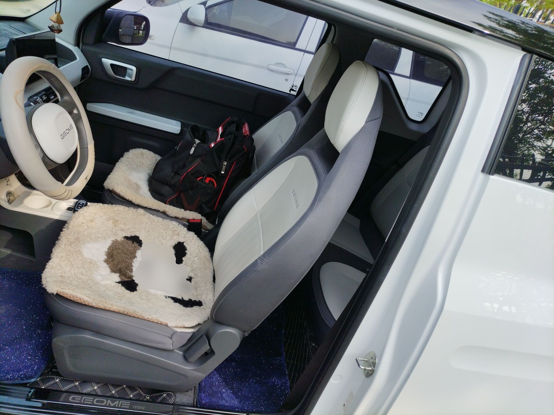 المقاعد الأمامية داخل السيارة