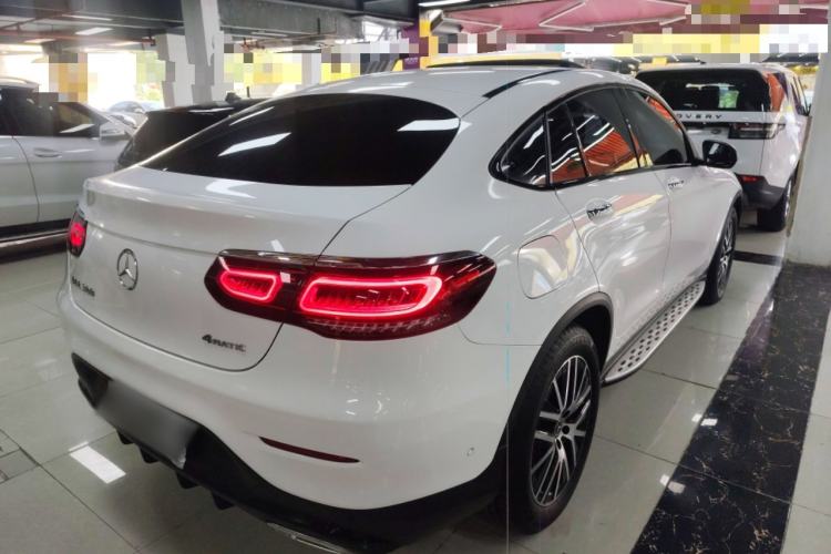 Used Mercedes-Benz GLC Coupe 2021 GLC 300 4MATIC Coupe SUV Rear Right 45 Deg