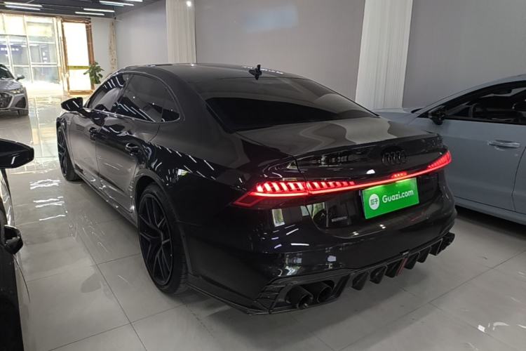 Used Audi A7L 2023 55 TFSI quattro S-line Black Warrior Edition Rear Left 45 Deg