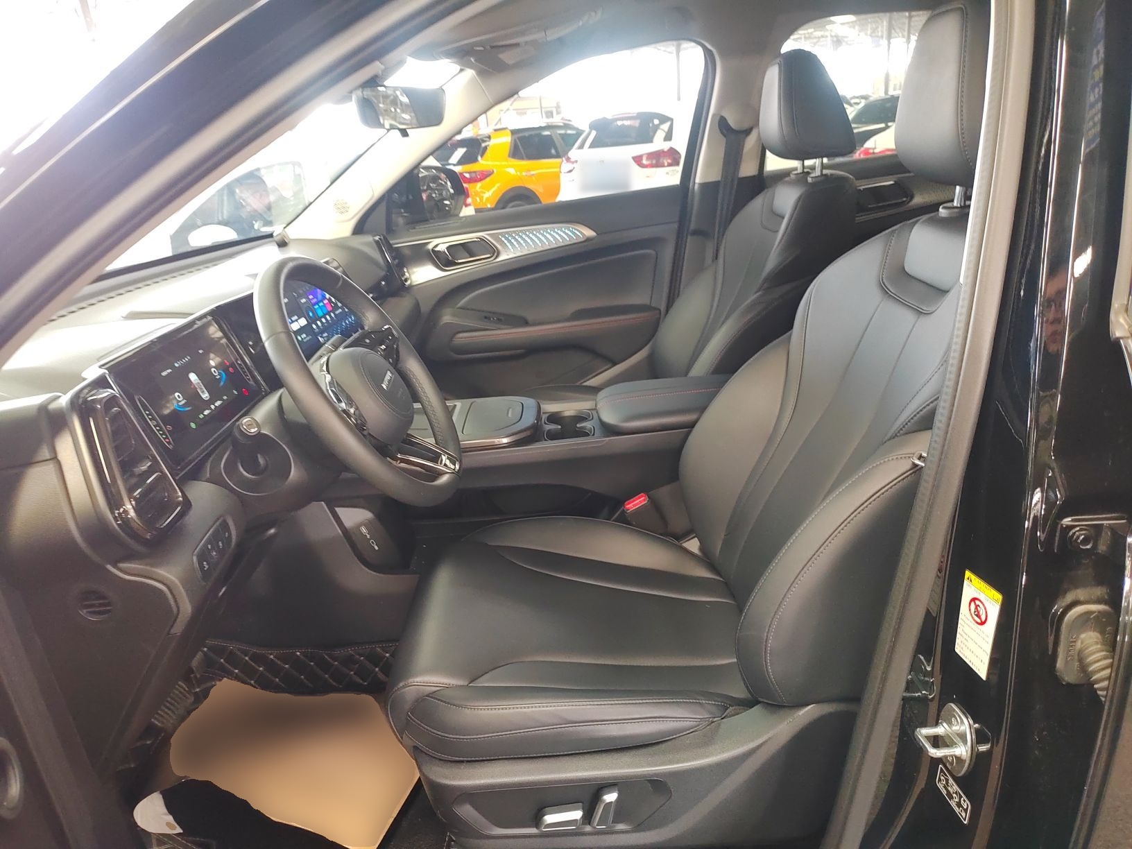 المقاعد الأمامية داخل السيارة