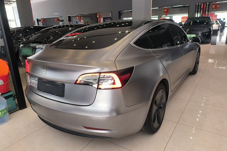 Used Tesla Model 3 2019 Long-Range Rear-Wheel-Drive Version Rear Right 45 Deg