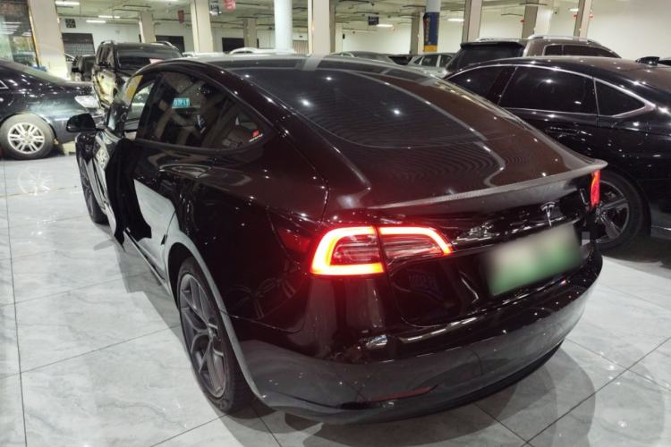 Used Tesla Model 3 2021 Performance High-Performance All-Wheel-Drive Version Rear Left 45 Deg