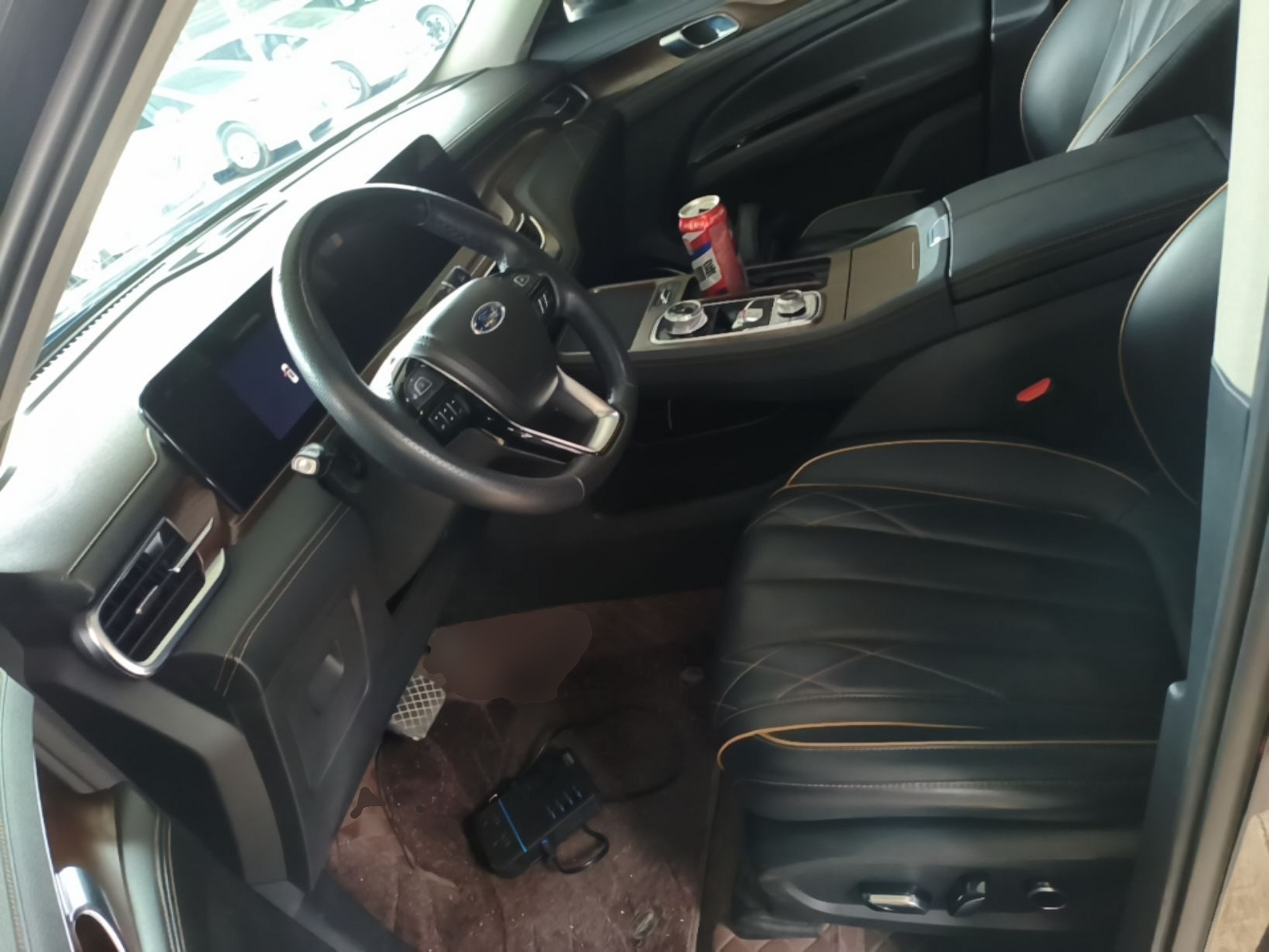 Vordere Reihe im Auto