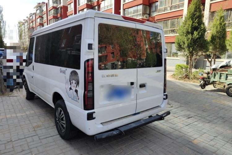 Used JMC Fushun 2023 2.0T Manual Short-Wheelbase Low-Roof Commercial Multi-Purpose Passenger Vehicle 6 Seats with Dual-Opening Tailgate Rear Left 45 Deg