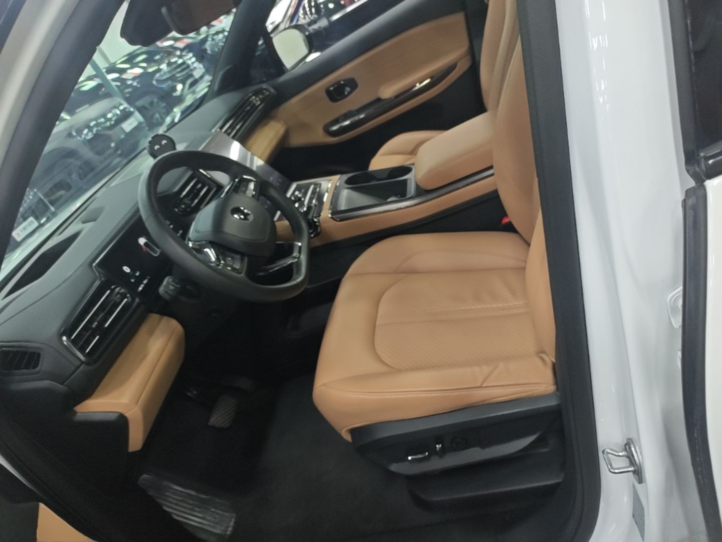 Vordere Reihe im Auto
