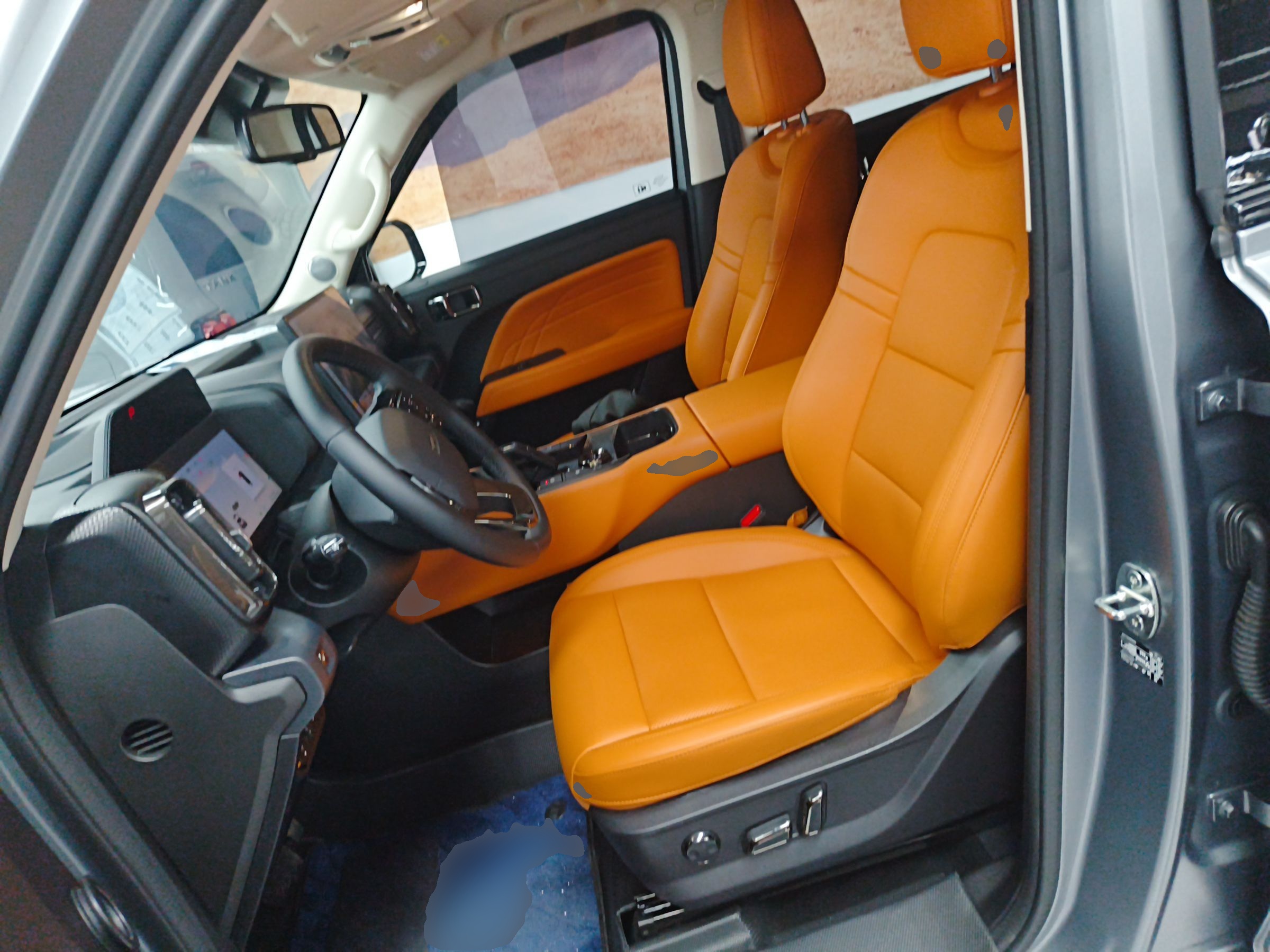 المقاعد الأمامية داخل السيارة