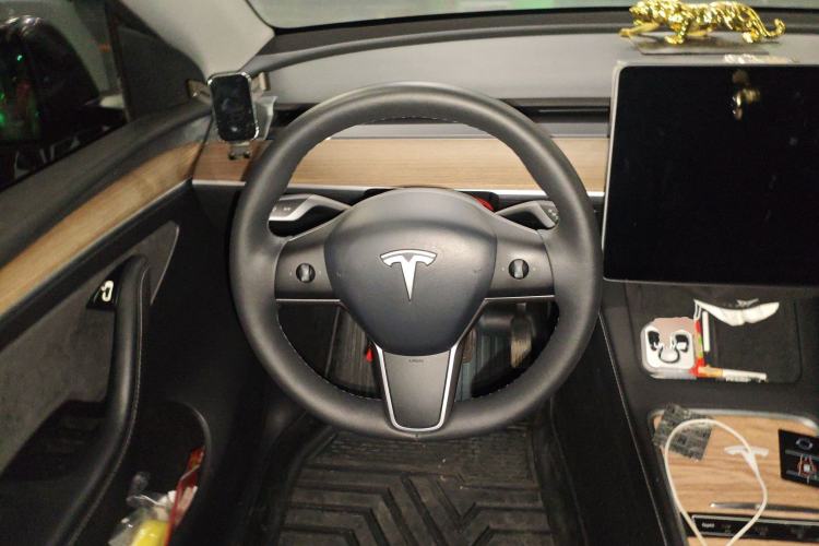 Used Tesla Model Y 2021 Standard Range Rear-Wheel Drive Version Steering Wheel