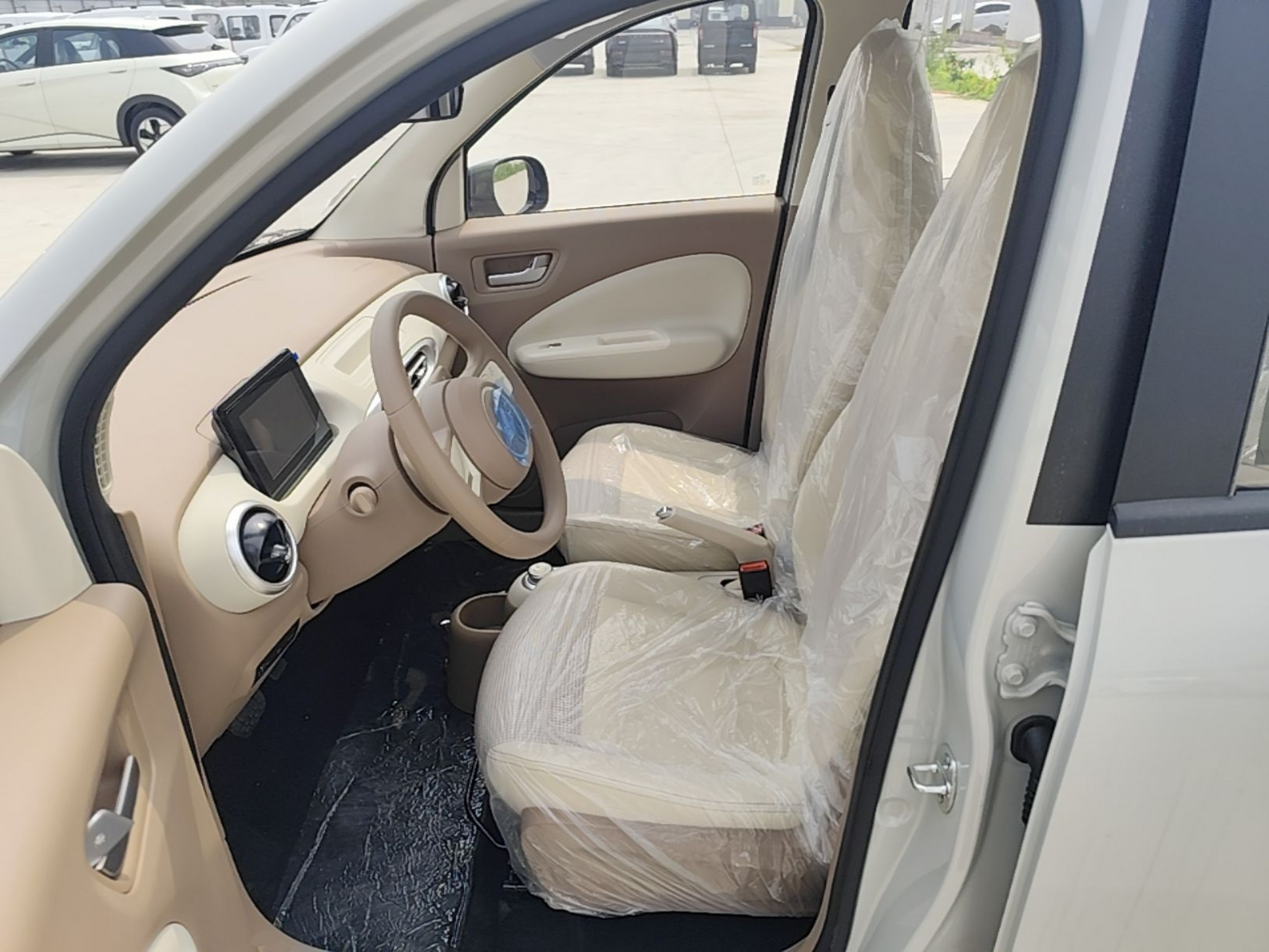 Vordere Reihe im Auto