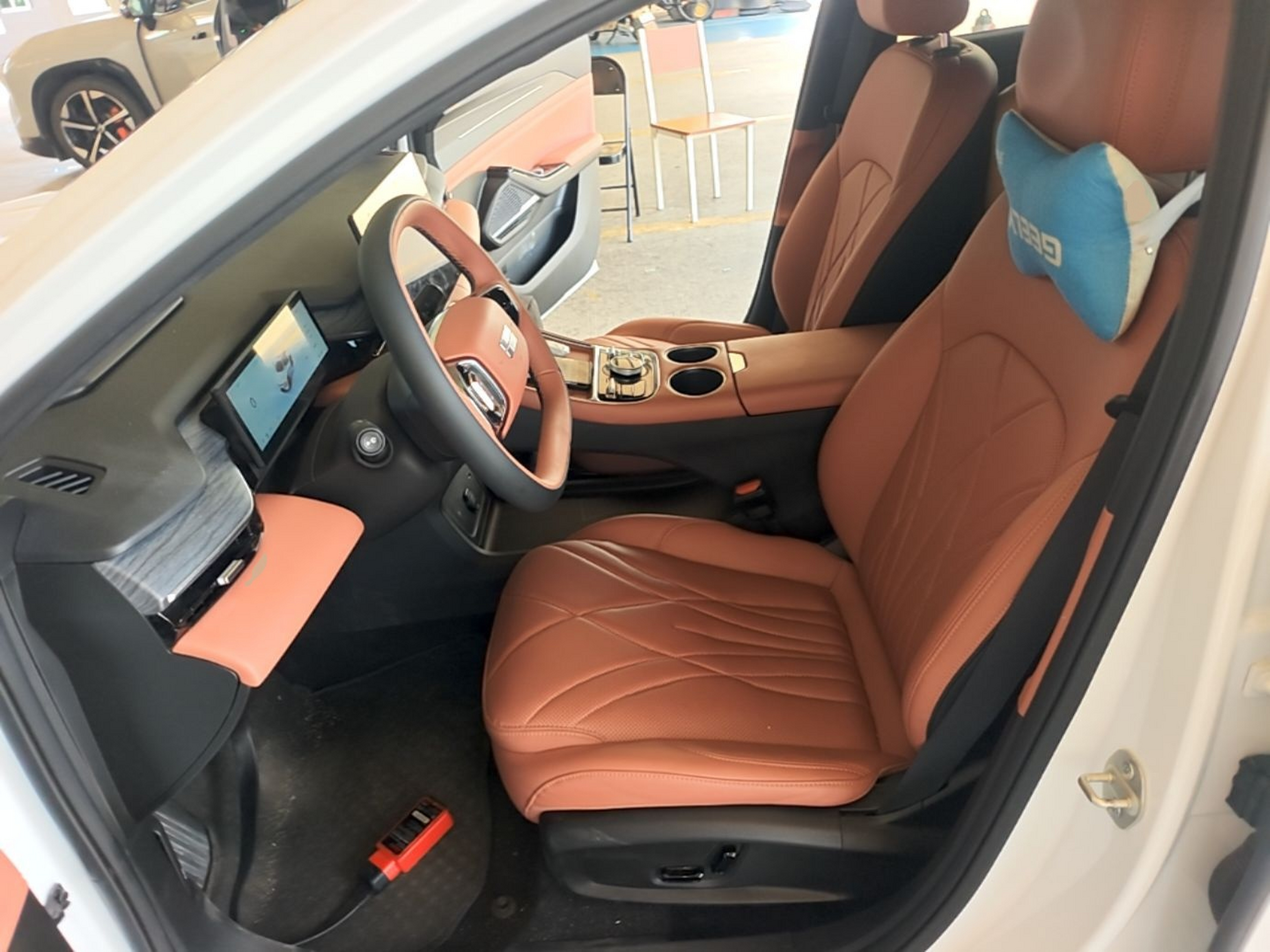 Vordere Reihe im Auto